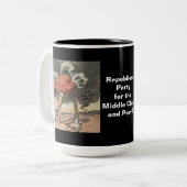 Hoofd van de Sand Republikein Partij Tweekleurige Koffiemok (Voorkant links)