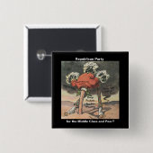 Hoofd van de Sand Republikein Partij Vierkante Button 5,1 Cm (Voorkant /achterkant)