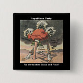 Hoofd van de Sand Republikein Partij Vierkante Button 5,1 Cm (Voorkant)