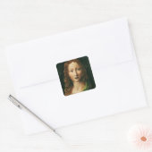 Hoofd van de Savior Vierkante Sticker (Envelop)
