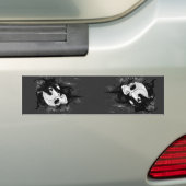 hoofd van de schedel met drakengraffiti bumpersticker (Op auto)