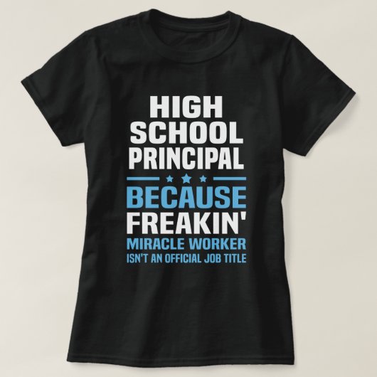 Hoofd van de school t-shirt (Design voorkant)