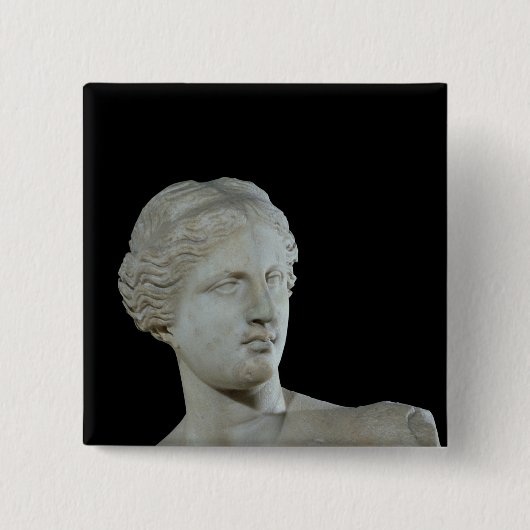 Hoofd van de Venus de Milo, c.100 BC Vierkante Button 5,1 Cm (Voorkant)