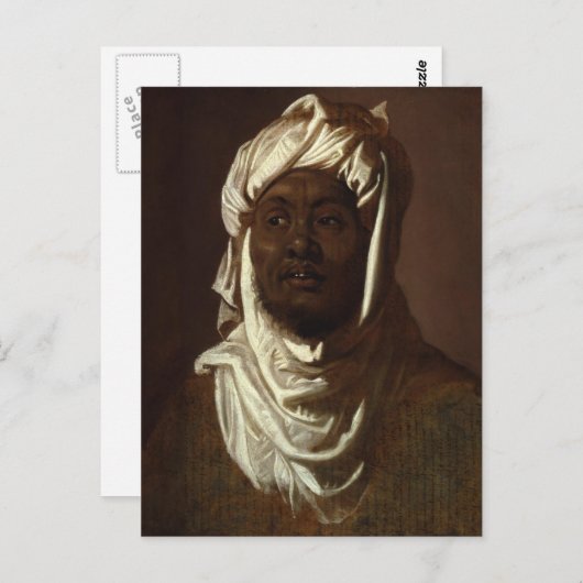 Hoofd van een Afrikaans Man dat een Turijn door Ru Briefkaart (Voorkant / Achterkant)