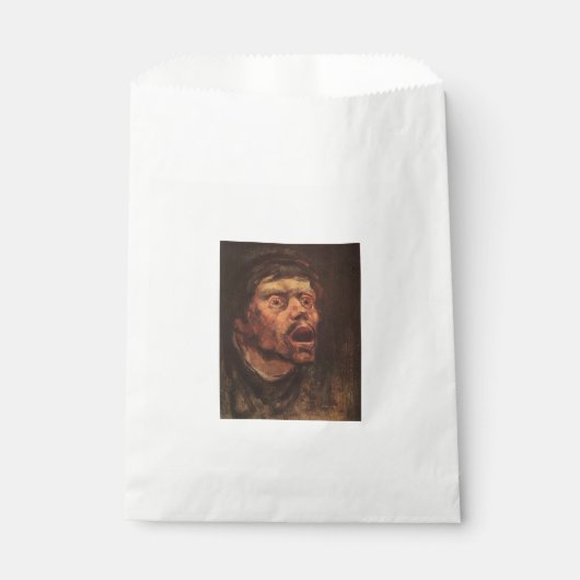 Hoofd van een Angry Man (verdriet en lijden) Bedankzakje (Voorkant)