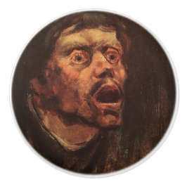 Hoofd van een Angry Man (verdriet en lijden) Keramische Knop