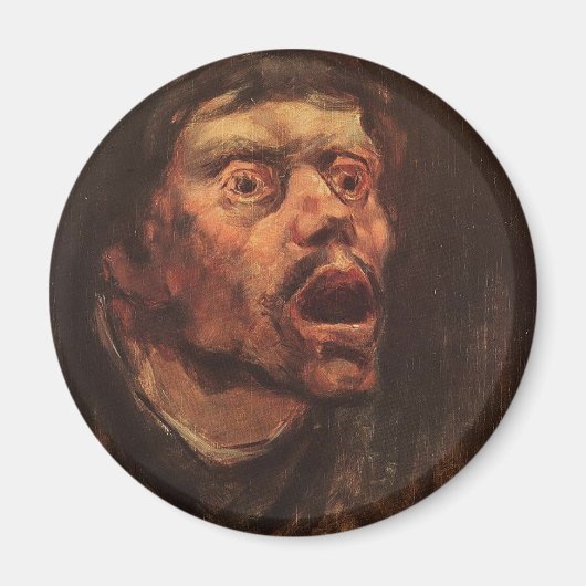 Hoofd van een Angry Man (verdriet en lijden) Magneet (Voorkant)