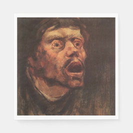 Hoofd van een Angry Man (verdriet en lijden) Servet