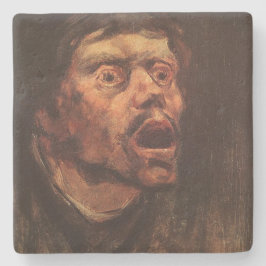 Hoofd van een Angry Man (verdriet en lijden) Stenen Onderzetter