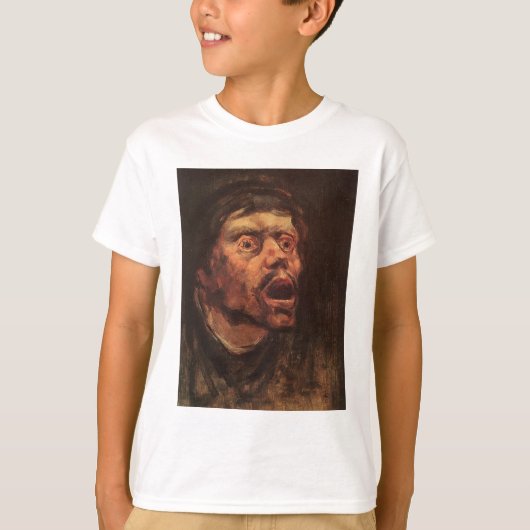 Hoofd van een Angry Man (verdriet en lijden) T-shirt (Voorkant)