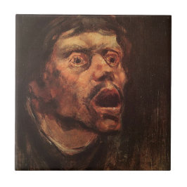 Hoofd van een Angry Man (verdriet en lijden) Tegeltje