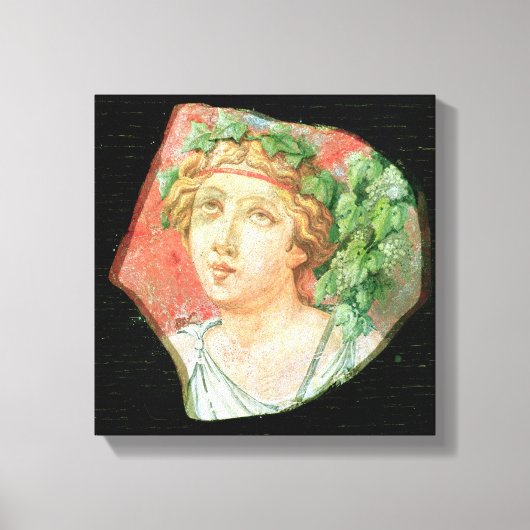 Hoofd van een bacchante canvas afdruk (Voorkant)
