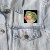 Hoofd van een bacchante vierkante button 5,1 cm (In situ)