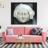 Hoofd van een beeltenis van een vrouw canvas afdruk (Insitu (Woonkamer))