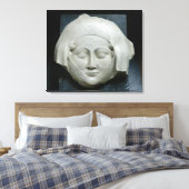 Hoofd van een beeltenis van een vrouw canvas afdruk (Insitu (Slaapkamer))