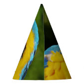 Hoofd van een Blauwe en Gele Macaw Feesthoedjes (Achterkant)