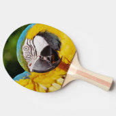 Hoofd van een Blauwe en Gele Macaw Tafeltennisbatje (Zijkant)