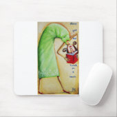 Hoofd van een Boek Mousepad Muismat (Met muis)