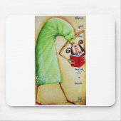 Hoofd van een Boek Mousepad Muismat (Voorkant)