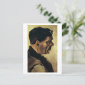 Hoofd van een boer, Vincent van Gogh Briefkaart (Staand voorkant)