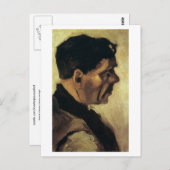 Hoofd van een boer, Vincent van Gogh Briefkaart (Voorkant / Achterkant)