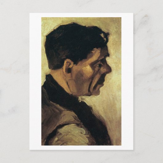 Hoofd van een boer, Vincent van Gogh Briefkaart (Voorkant)
