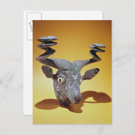 Hoofd van een Bull, uit Irak, c.2000 BC Briefkaart (Voorkant / Achterkant)