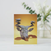 Hoofd van een Bull, uit Irak, c.2000 BC Briefkaart (Staand voorkant)