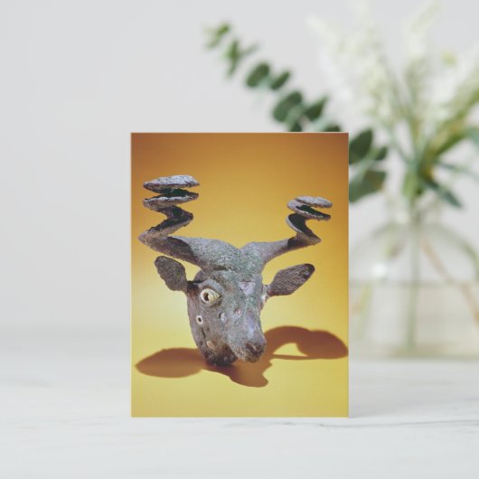 Hoofd van een Bull, uit Irak, c.2000 BC Briefkaart (Staand voorkant)