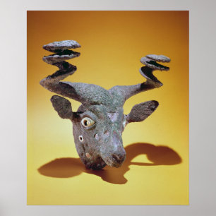 Hoofd van een Bull, uit Irak, c.2000 BC Poster