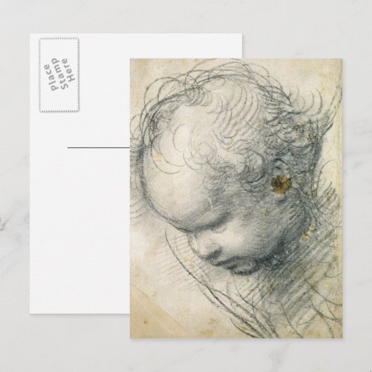Hoofd van een Cherub Briefkaart (Voorkant / Achterkant)