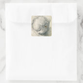 Hoofd van een Cherub Vierkante Sticker (Tas)