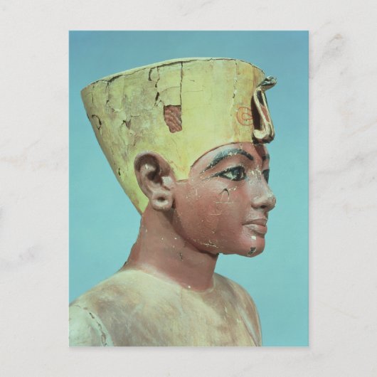 Hoofd van een "dummy" van de jonge Tutankhamun Briefkaart (Voorkant)
