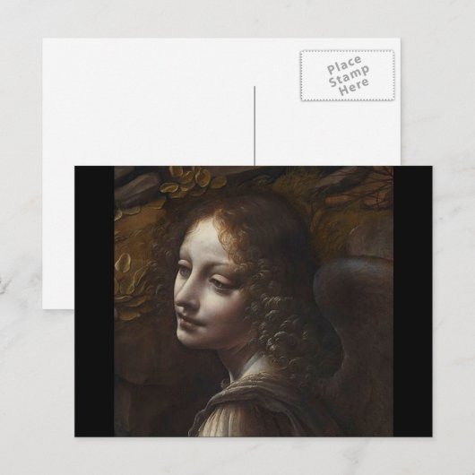 Hoofd van een engel van Leonardo da Vinci Briefkaart (Voorkant / Achterkant)