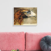 Hoofd van een Golden Eagle (door John Ruskin) Canvas Afdruk (Insitu (Woonkamer))