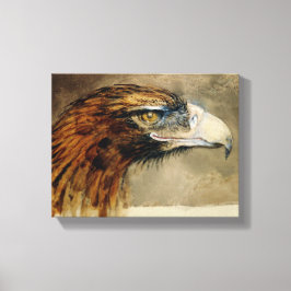 Hoofd van een Golden Eagle (door John Ruskin) Canvas Afdruk