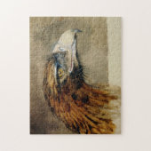 Hoofd van een Golden Eagle (door John Ruskin) Legpuzzel (Verticaal)