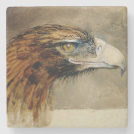 Hoofd van een Golden Eagle (door John Ruskin) Stenen Onderzetter