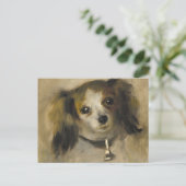 Hoofd van een hond, 1870 (olie op canvas) briefkaart (Staand voorkant)