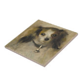 Hoofd van een hond, 1870 (olie op canvas) tegeltje (Zijkant)