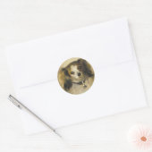 Hoofd van een hond, Auguste Renoir Art Ronde Sticker (Envelop)