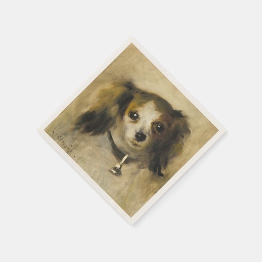 Hoofd van een hond, Auguste Renoir Art Servet (Hoek)