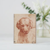Hoofd van een hond briefkaart (Staand voorkant)