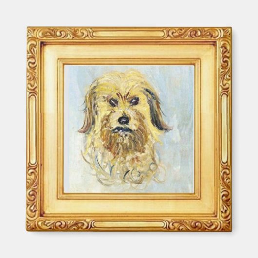 Hoofd van een hond door Claude Monet Magneet (Voorkant)
