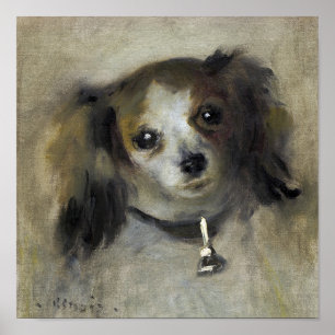 Hoofd van een hond schilderij van Auguste Renoir Poster