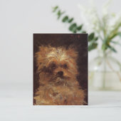Hoofd van een hond van Edouard Manet Briefkaart (Staand voorkant)