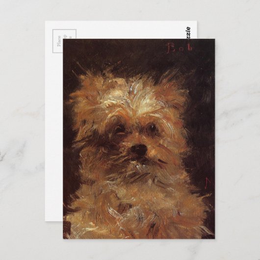 Hoofd van een hond van Edouard Manet Briefkaart (Voorkant / Achterkant)