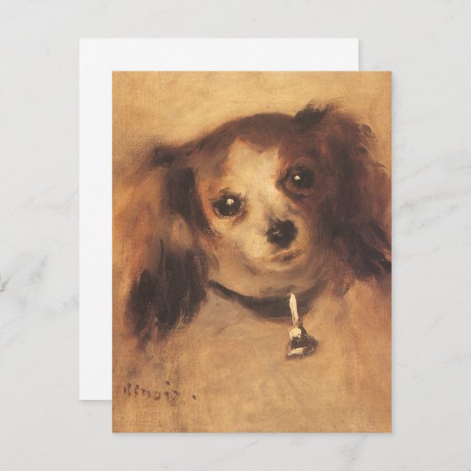 Hoofd van een hond van Pierre Renoir,  Kunst (Voorkant / Achterkant)