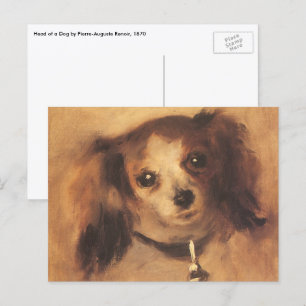 Hoofd van een hond van Pierre Renoir,  Kunst Briefkaart