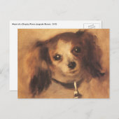 Hoofd van een hond van Pierre Renoir,  Kunst Briefkaart (Voorkant / Achterkant)